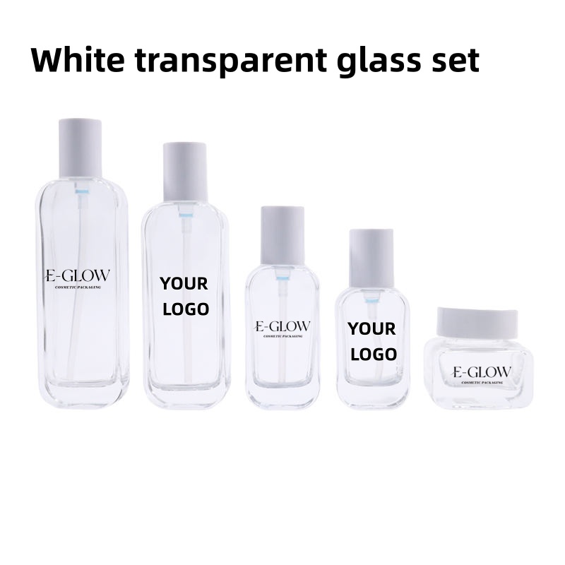 Luxury Skincare & Spa - 【Logo Custom】1Pcs Luxury Clear Glass Skincare