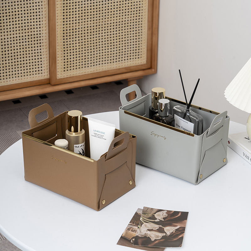 Light luxury leather storage b - Luxury Skincare Box review and price