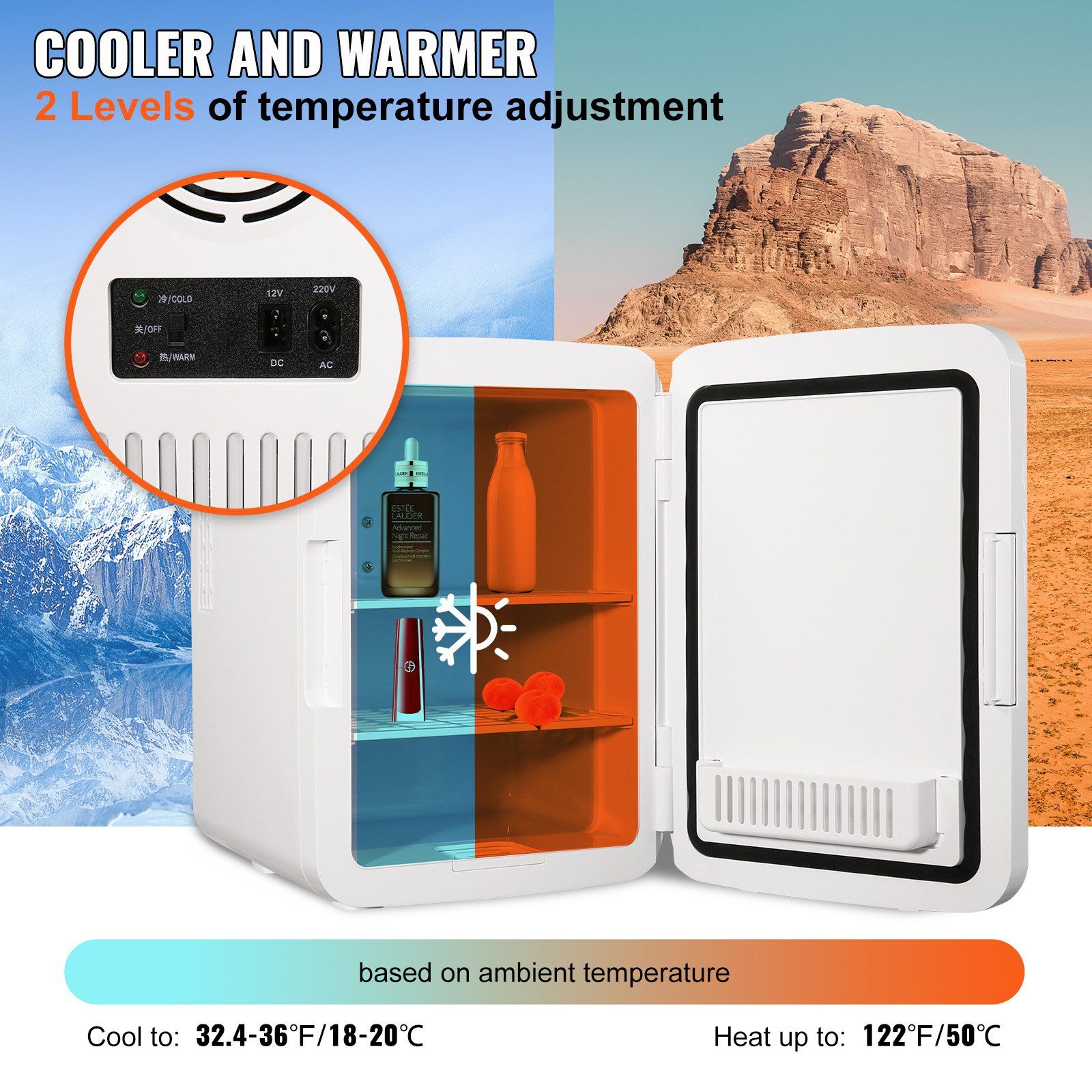 Mini 10-Liter/12-Can Portable  - Luxury Skincare Fridge review and price